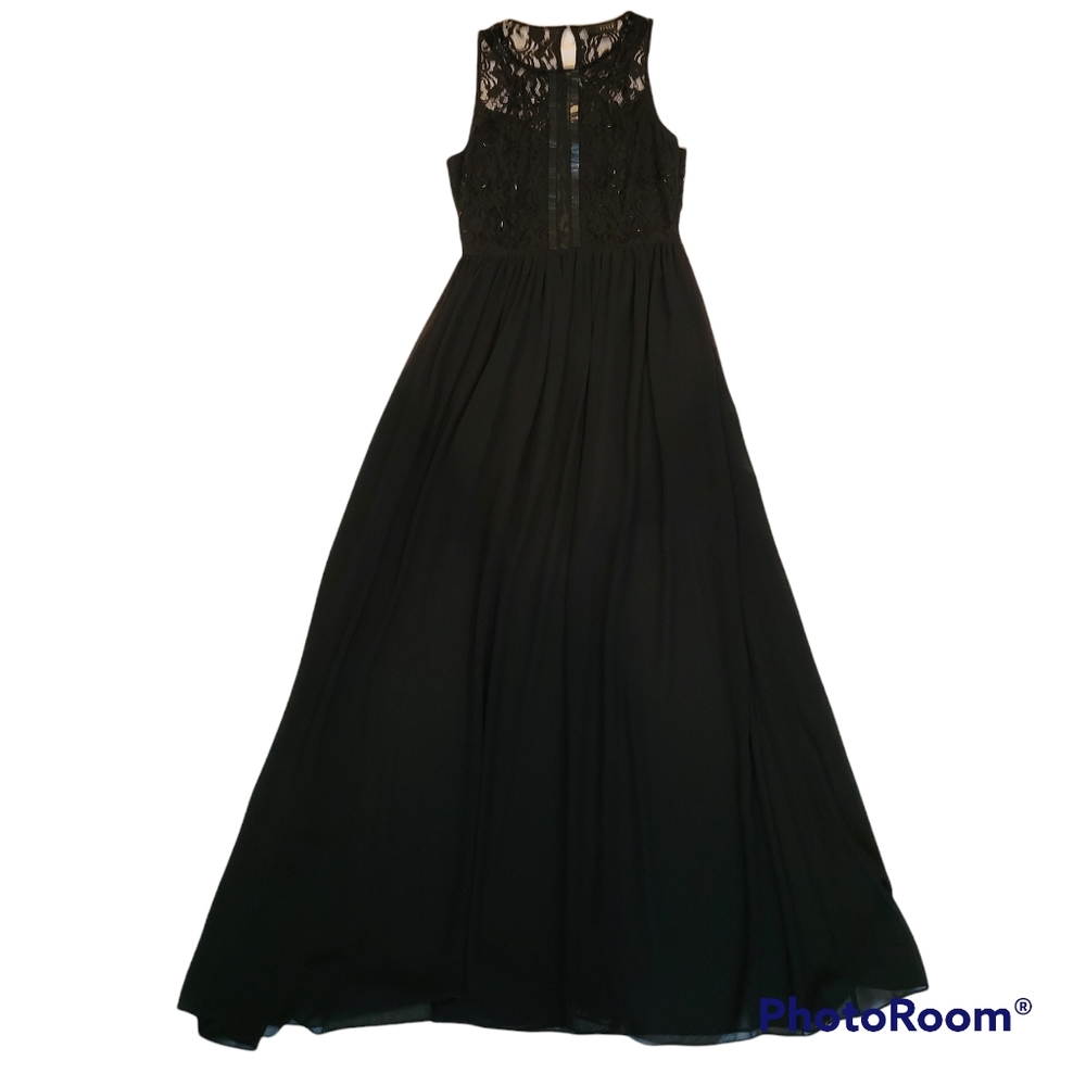 Fable maxi sequined lace bust sleevless dress NWOT